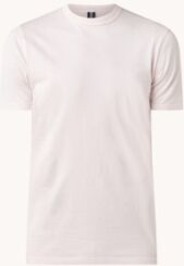 Profuomo T-shirt met ronde hals - Lichtroze