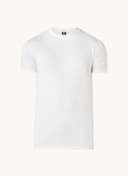 Profuomo T-shirt met ronde hals - Gebroken wit
