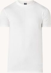 Profuomo T-shirt met ronde hals - Gebroken wit