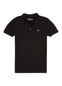 Lyle & Scott Polo van piqué katoen - Zwart