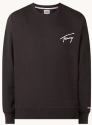 Tommy Hilfiger Sweater met logoborduring - Zwart