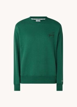 Tommy Hilfiger Sweater met logoborduring - Groen