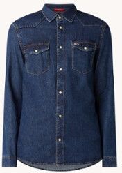 Tommy Hilfiger Regular fit overshirt van denim met klepzakken - Indigo