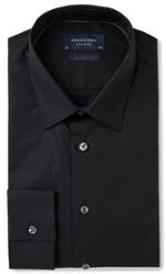 Profuomo Super slim fit overhemd met stretch - Zwart