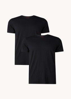 HUGO BOSS T-shirt met ronde hals in 2-pack - Zwart
