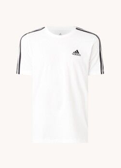 adidas T-shirt met logoborduring - Wit