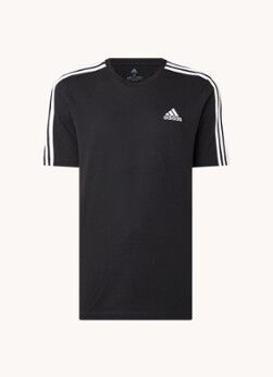 adidas T-shirt met logoborduring - Zwart