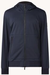 Woolrich Softshell jack met capuchon en ritszakken - Donkerblauw