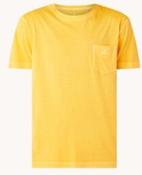 Gant Sunfaded T-shirt met borstzak en logoborduring - Oranje