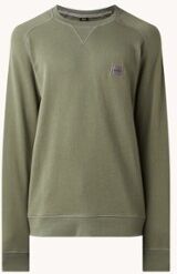 HUGO BOSS Westart sweater met logo - Legergroen