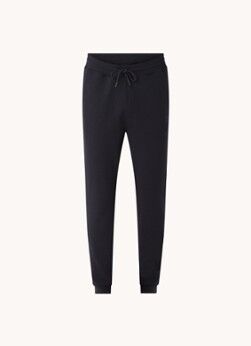 HUGO BOSS Sestart tapered fit cropped joggingbroek met logo en steekzakken - Donkerblauw