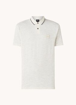 HUGO BOSS Pebirch regular fit polo van piqué katoen met logo - Wit