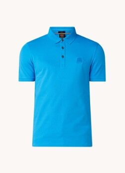 HUGO BOSS Passenger slim fit polo van piqué katoen met logo - Blauw