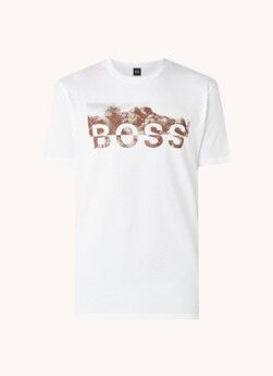HUGO BOSS Tyro T-shirt met logoprint - Wit