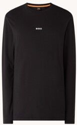 HUGO BOSS Tchark Longsleeve met logoprint - Zwart