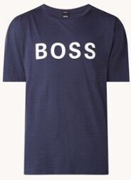 HUGO BOSS T-shirt met logoprint - Donkerblauw