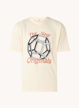 The New Originals Platonic T-shirt met logoprint - Perzikroze