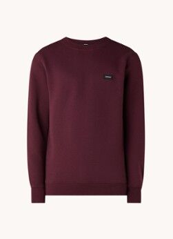 Denham Sweater met logo - Bordeauxrood