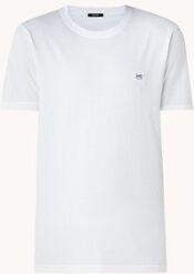 Denham Applique T-shirt met logo - Wit