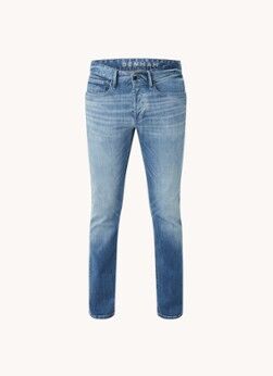 Denham Razor slim fit jeans met stretch en verwassen afwerking - Indigo