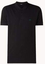 Denham Reino regular fit polo met logo - Zwart