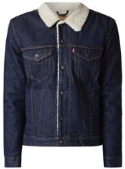 Levi's Type 3 sherpa trucker spijkerjack met teddykraag - Indigo