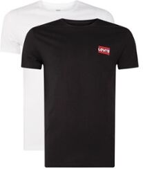 Levi's Slim fit T-shirt met ronde hals in 2-pack - Wit