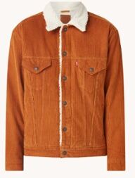 Levi's Sherpa Trucker jack van corduroy met klepzakken - Oranjebruin