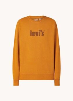Levi's Sweater met logoborduring - Oranje