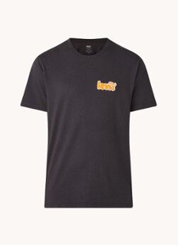 Levi's T-shirt met logoborduring - Zwart