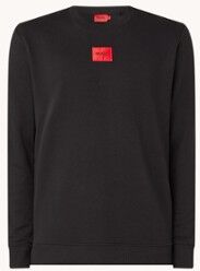 HUGO BOSS Diragol sweater met logo - Zwart