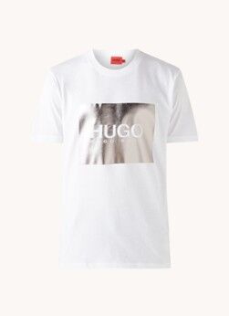 HUGO BOSS Dolive T-shirt met logoprint - Wit