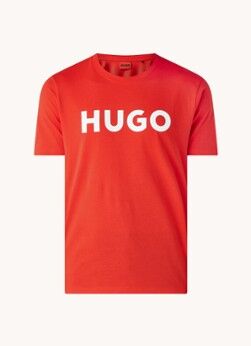 HUGO BOSS Dulivio T-shirt met logoprint - Rood