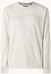 Marc O'Polo Sweater met logoprint - Creme