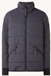 Marc O'Polo Puffer jack met logo en ritszakken - Donkergrijs