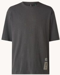 G-Star RAW T-shirt van biologisch katoen met applicatie - Antraciet