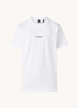 G-Star RAW T-shirt van biologisch katoen met logo - Wit