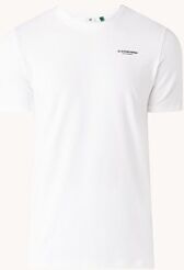 G-Star RAW Slim Base R T-shirt van biologisch katoen met logo - Wit