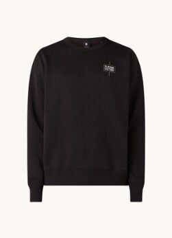 G-Star RAW Unisex Core oversized sweater met logoborduring - Zwart
