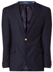 Ralph Lauren Slim fit colbert van wol met klepzakken - Classic Navy