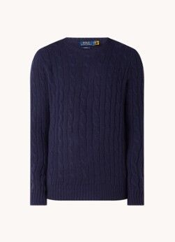 Ralph Lauren Kabelgebreide trui van kasjmier - Bright Navy