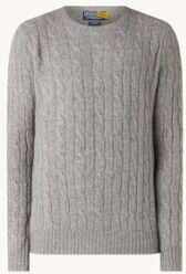 Ralph Lauren Kabelgebreide trui van kasjmier - Fawn Grey Heather