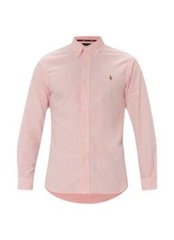 Ralph Lauren Slim fit overhemd in roze met fijn motief - Lichtroze