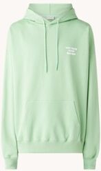 Drôle de Monsieur Hoodie met front- en backprint - Groen