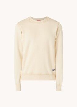 Diesel S-Ginn-Dov-Pe sweater met logo - Vanillegeel