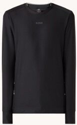 HUGO BOSS Salbo Gym trainings longsleeve met logoband - Zwart