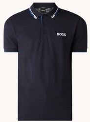 HUGO BOSS Paddy regular fit polo van piqué katoen - Donkerblauw