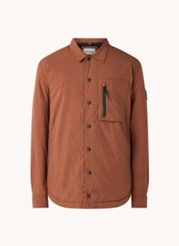 Calvin Klein Overshirt met ritszak en logo - Bruin