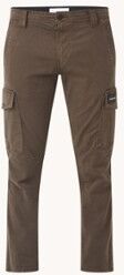 Calvin Klein Skinny fit cargobroek met stretch - Donkerkhaki