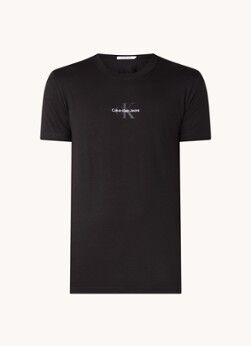 Calvin Klein T-shirt met logoprint - Zwart